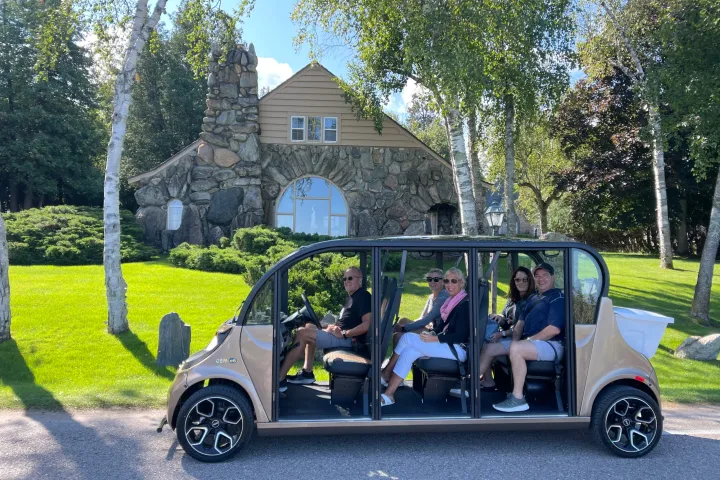 a house with people in front