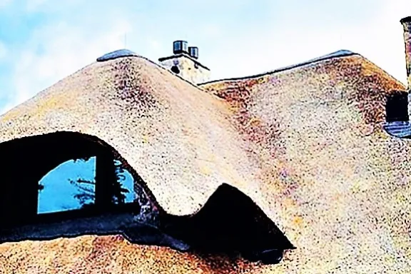 the roof of a building