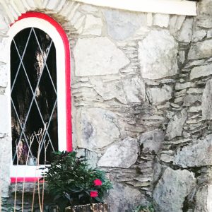 a person standing in front of a building